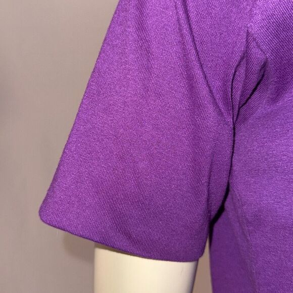 Vintage 80’s Purple Geometric Bold Shoulder T-Shirt Women’s Size MP - Picture 10 of 12